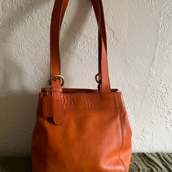 Coach Vintage 4157 - Orange Leather Bag - Picture 3 of 13